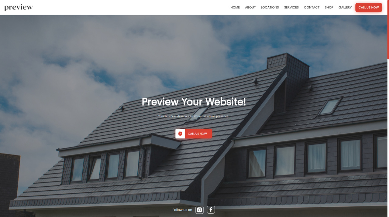 Roofing Websites with multiple templates and images to choose from, setup your online appointments, estimates, and take payments for your services.